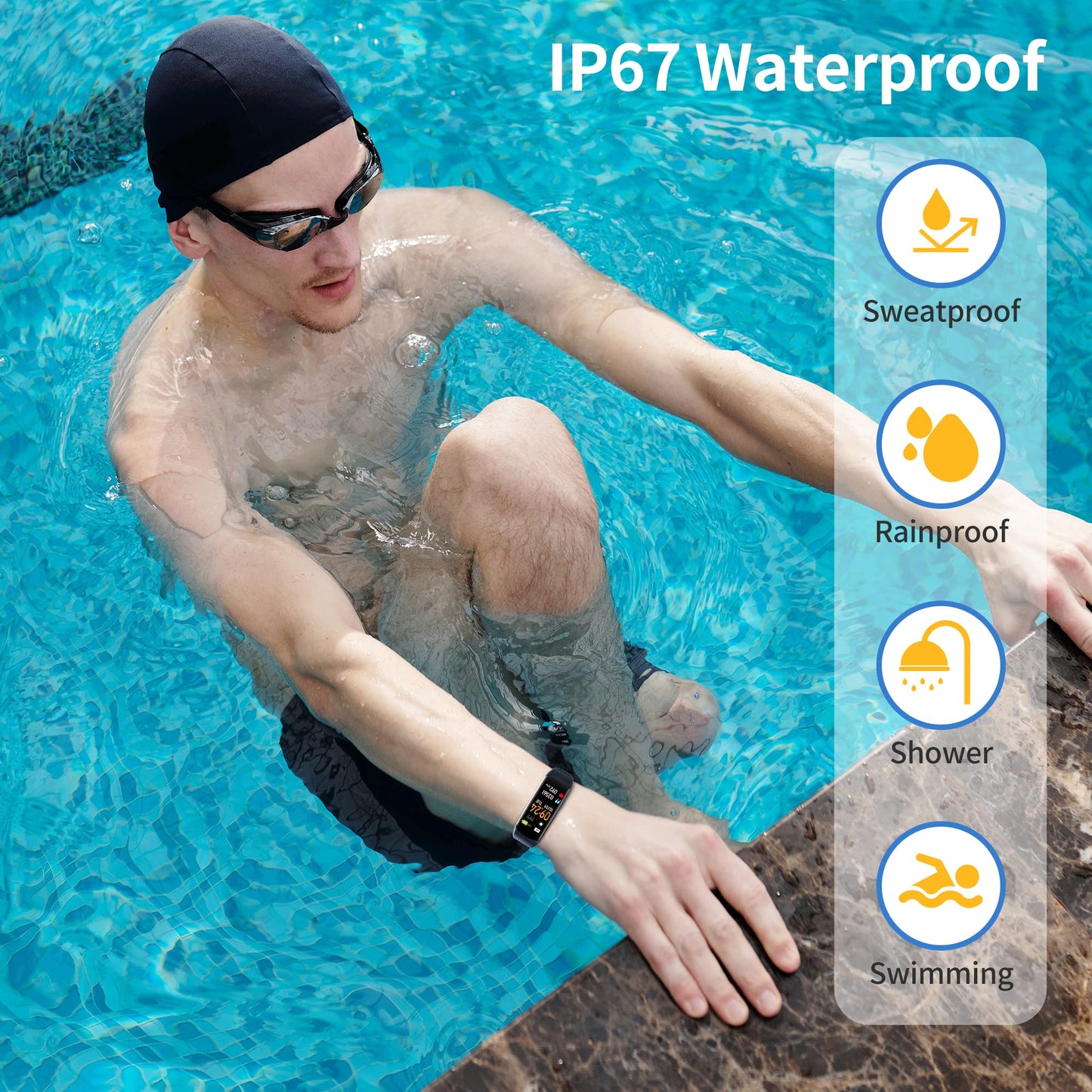 Waterproof iOS/Android Fitness Tracking Smart Watch