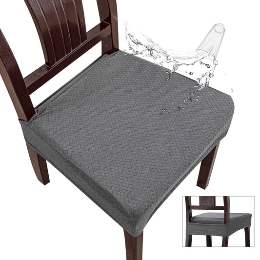 Revamp Your Dining Space: 2-Pack Dark Gray Waterproof Chair Covers for a Chic, Protected Seating Experience