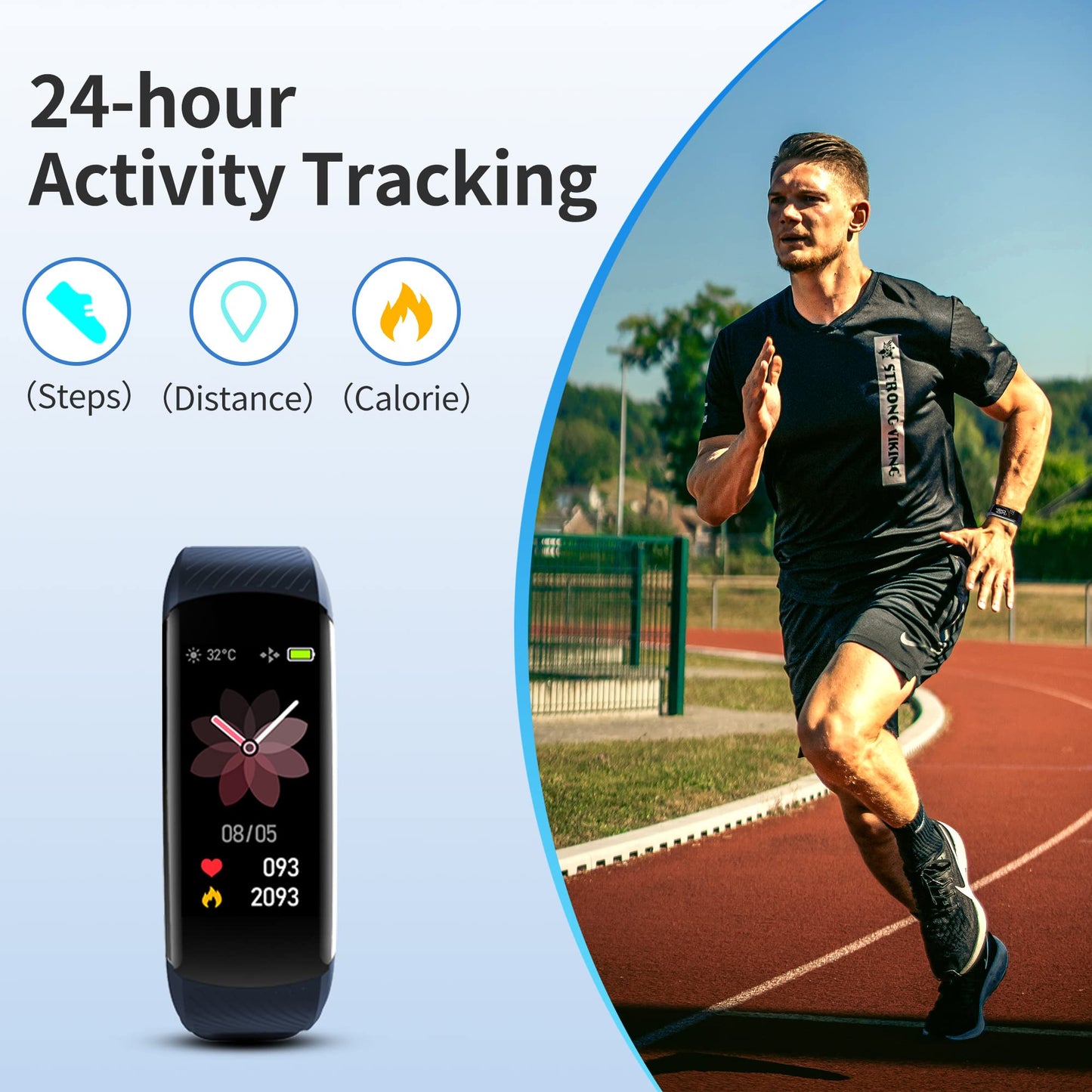 Waterproof iOS/Android Fitness Tracking Smart Watch