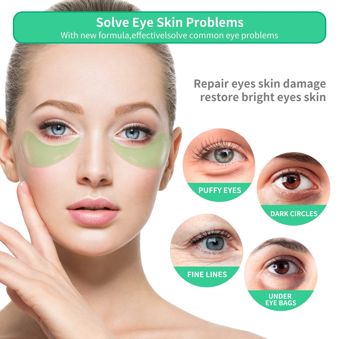 30 Pairs Aloe Vera Amino Acid & Collagen Under Eye Mask