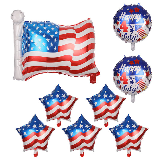 Pack of 8 Reusable Easy to Inflate Durable Premium Quality 4th of July Balloons