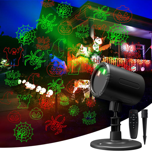 Halloween Light Projector: 6 Dynamic Patterns, LED, Outdoor, Waterproof Decor for Patio, Garden, Wall Gate - Features Ghost, Pumpkin, Spider, and More! Experience a New 2023 Holiday Decor with 70+ Combinations