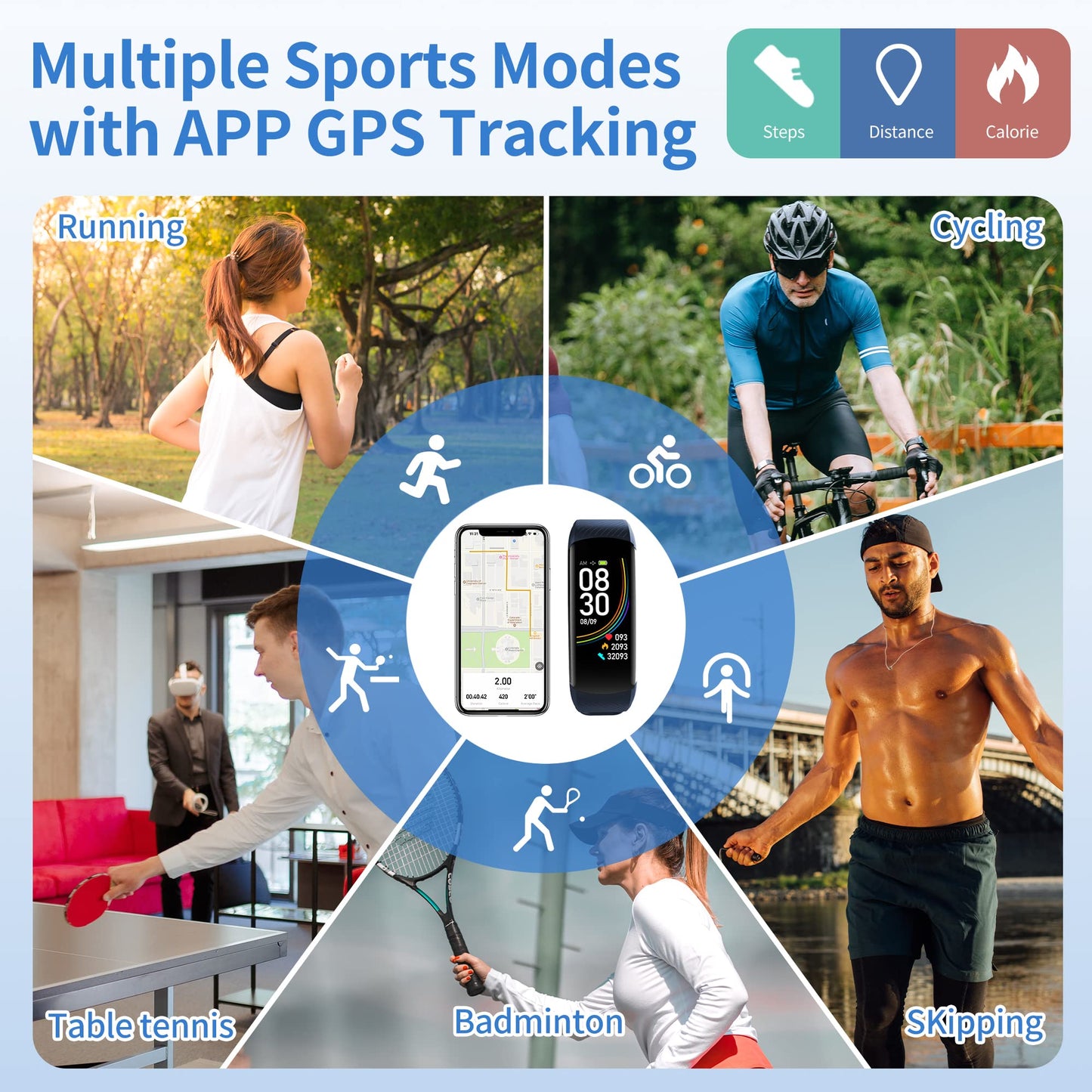 Waterproof iOS/Android Fitness Tracking Smart Watch