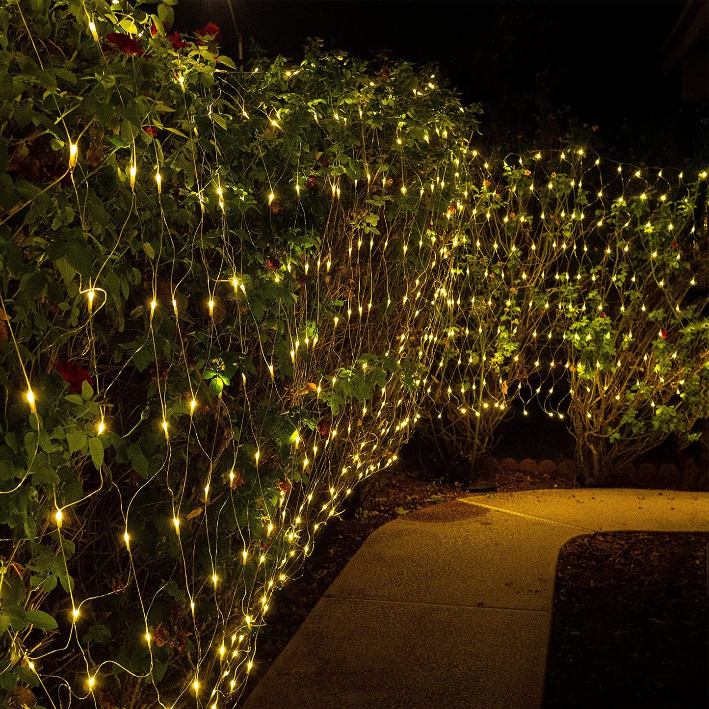10ftx10ft 270 LED Outdoor Solar Gazebo Mesh Net Fairy Lights w/ 8 Modes/Remote