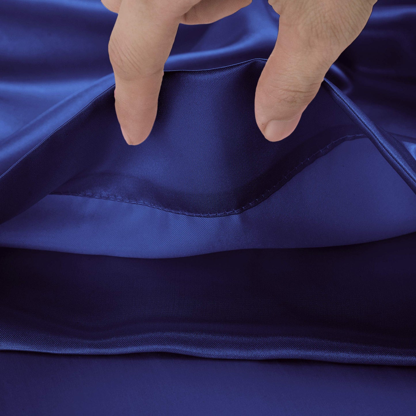 20"x54" Navy Blue Super Soft Silky Satin Body Pillow Cover w/ Envelope Closure