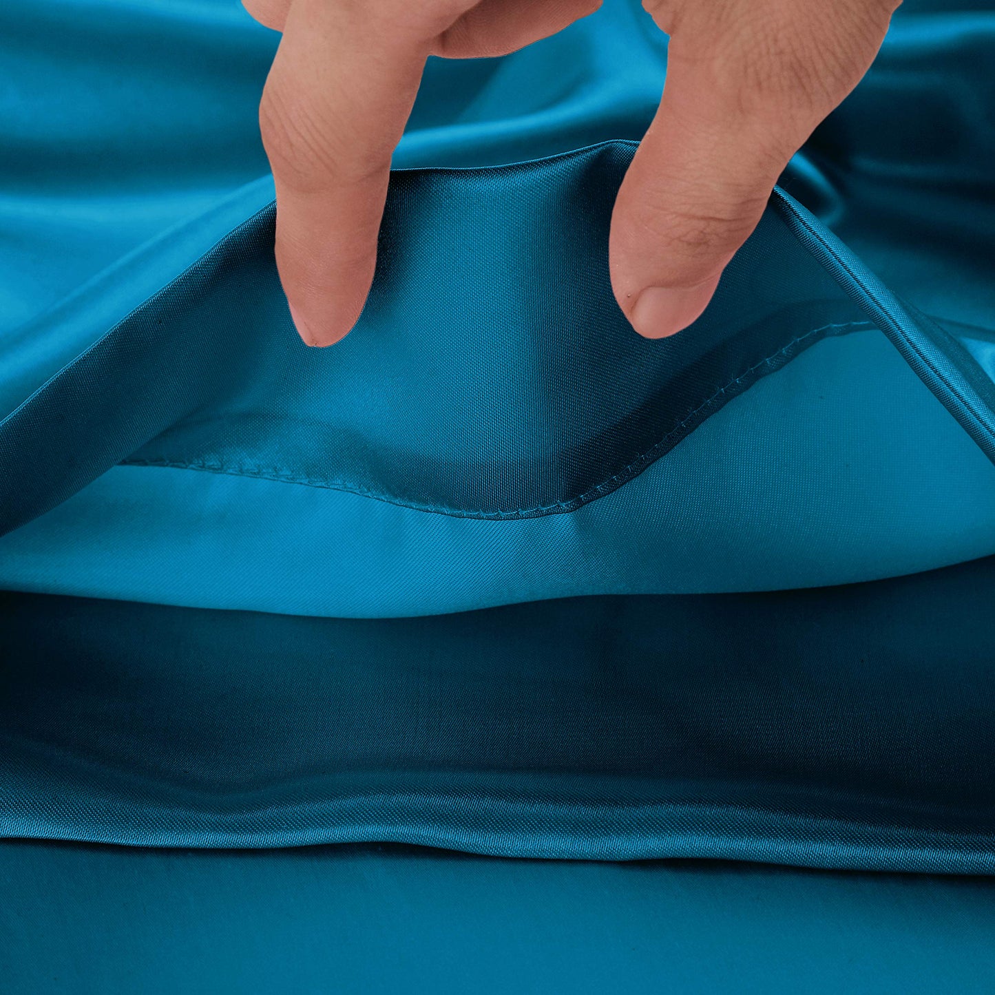 20"x54" Blue Super Soft Silky Satin Body Pillow Cover w/ Envelope Closure
