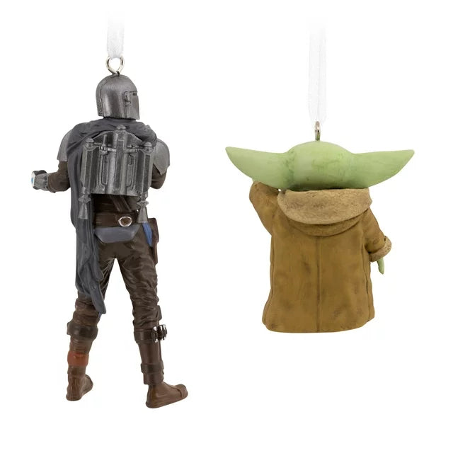 Hallmark Star Wars Christmas Ornaments: Mandalorian & Grogu Bundle - Perfect 2.5" Holiday Decor for Fans of The Mandalorian Series