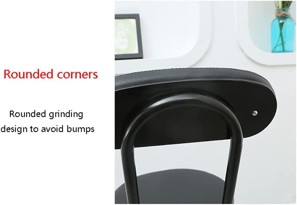 1-Piece Lightweight Folding Stool Chair with Backrest, Thick Rebound Sponge Cushion, Non-Slip Feet, Portable Dining Seat, 29.9 x 12 x 11.4 in