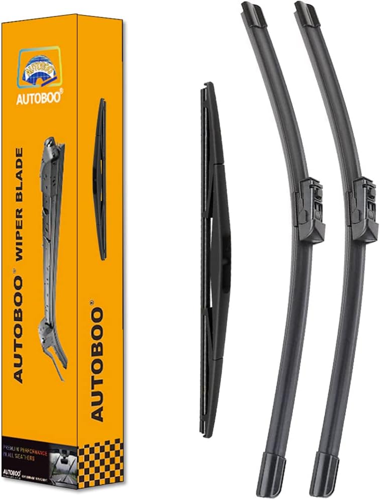 26"+16" Front + 12" Rear Wiper Blade Set, OE-Style Top Lock, Fits 2018–2023 Crosstrek & 2017–2023 Impreza, All-Season, Streak-Free, Pack of 3