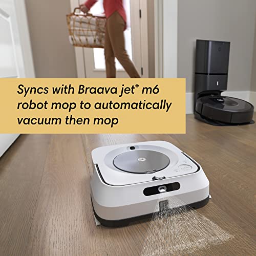 iRobot Braava Jet M6 (6110) Ultimate Robot Mop with Wi-Fi, Precision Jet Spray, Smart Mapping, Alexa and Google Assistant, White