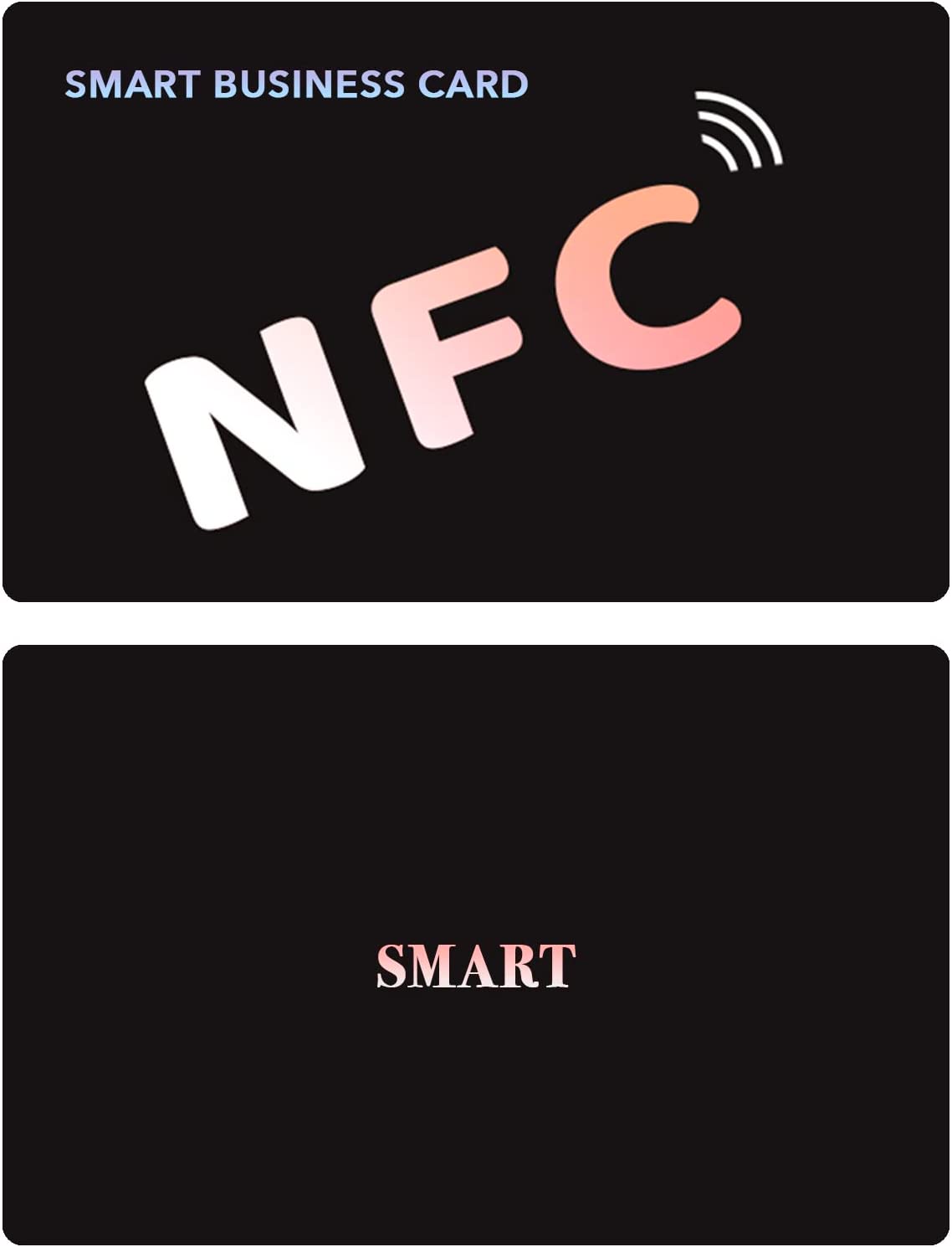 Black NFC Smart Business Card/Networking Card for Business & Entertainment