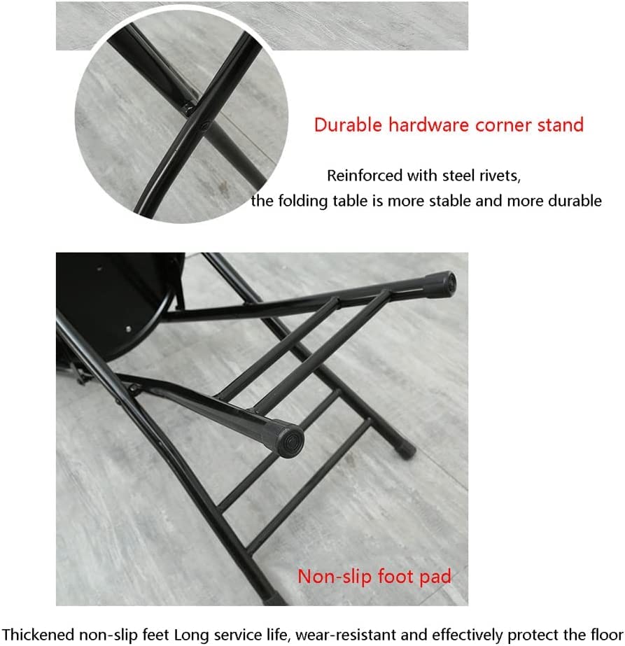 1-Piece Lightweight Folding Stool Chair with Backrest, Thick Rebound Sponge Cushion, Non-Slip Feet, Portable Dining Seat, 29.9 x 12 x 11.4 in