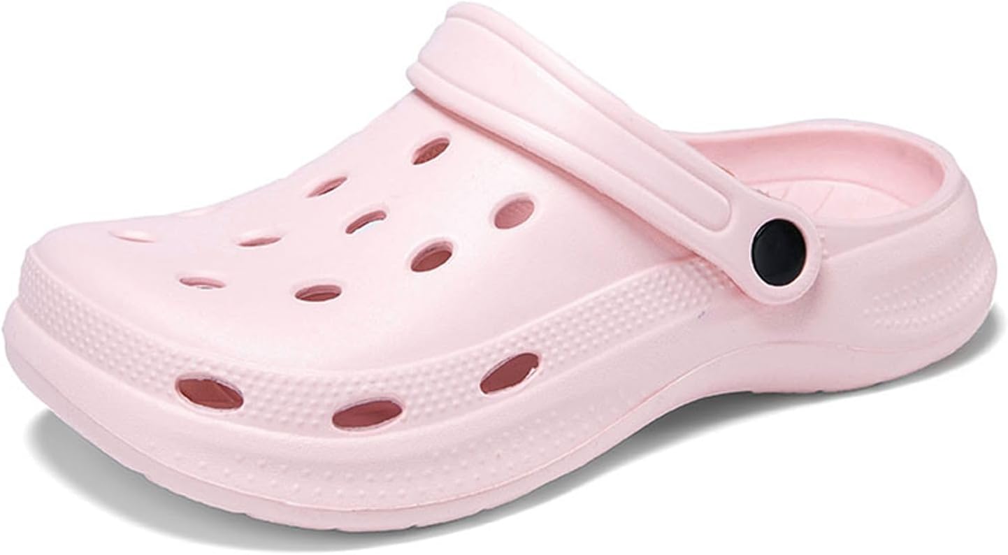 Pink Unisex Garden Clogs Size 6-6.5 Women/4.5-5 Men: Breathable & Quick-Drying Shoes