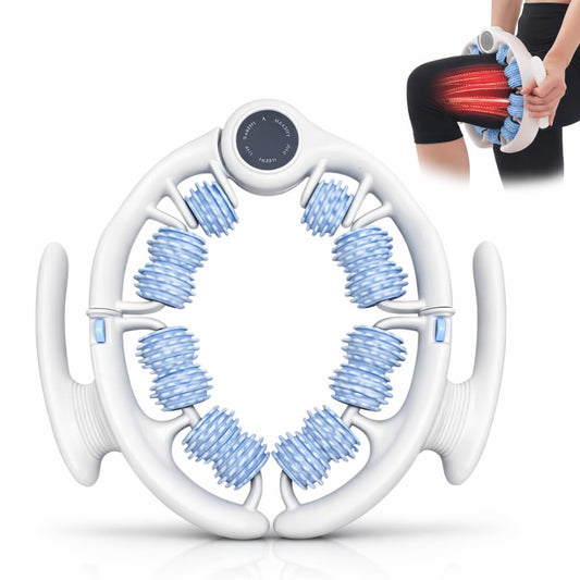 Anti-Cellulite Roller Massager for Legs & Body - Lymphatic Drainage & Fascia Tool, Blue