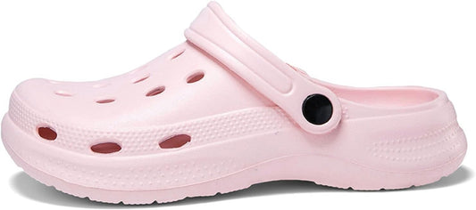 Pink Unisex Garden Clogs Size 6-6.5 Women/4.5-5 Men: Breathable & Quick-Drying Shoes