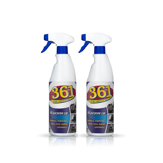 Multi-Purpose Car Interior Cleaner Spray - Stain Remover for Seats, Upholstery, Dashboard, Leather - Pack of 2 (25 fl oz / 739 mL Each)