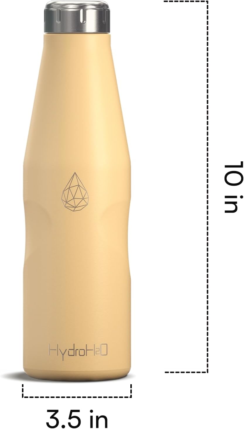 25oz Yellow Double-Walled Insulated Stainless Steel Water Bottle - Beach Series