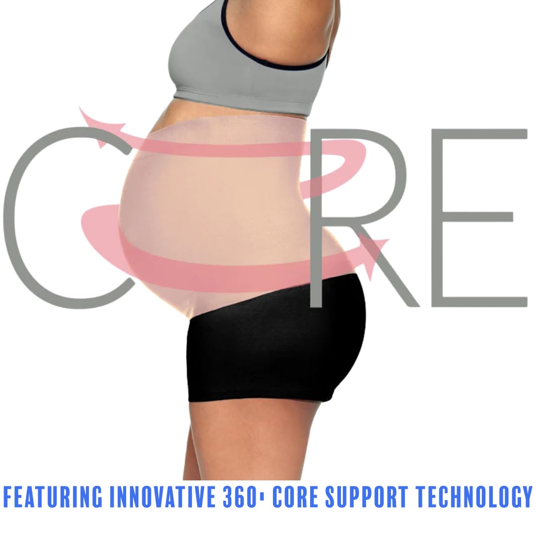 Maternity Support Belly Band for Pregnancy and Postpartum Recovery - Beige, Small