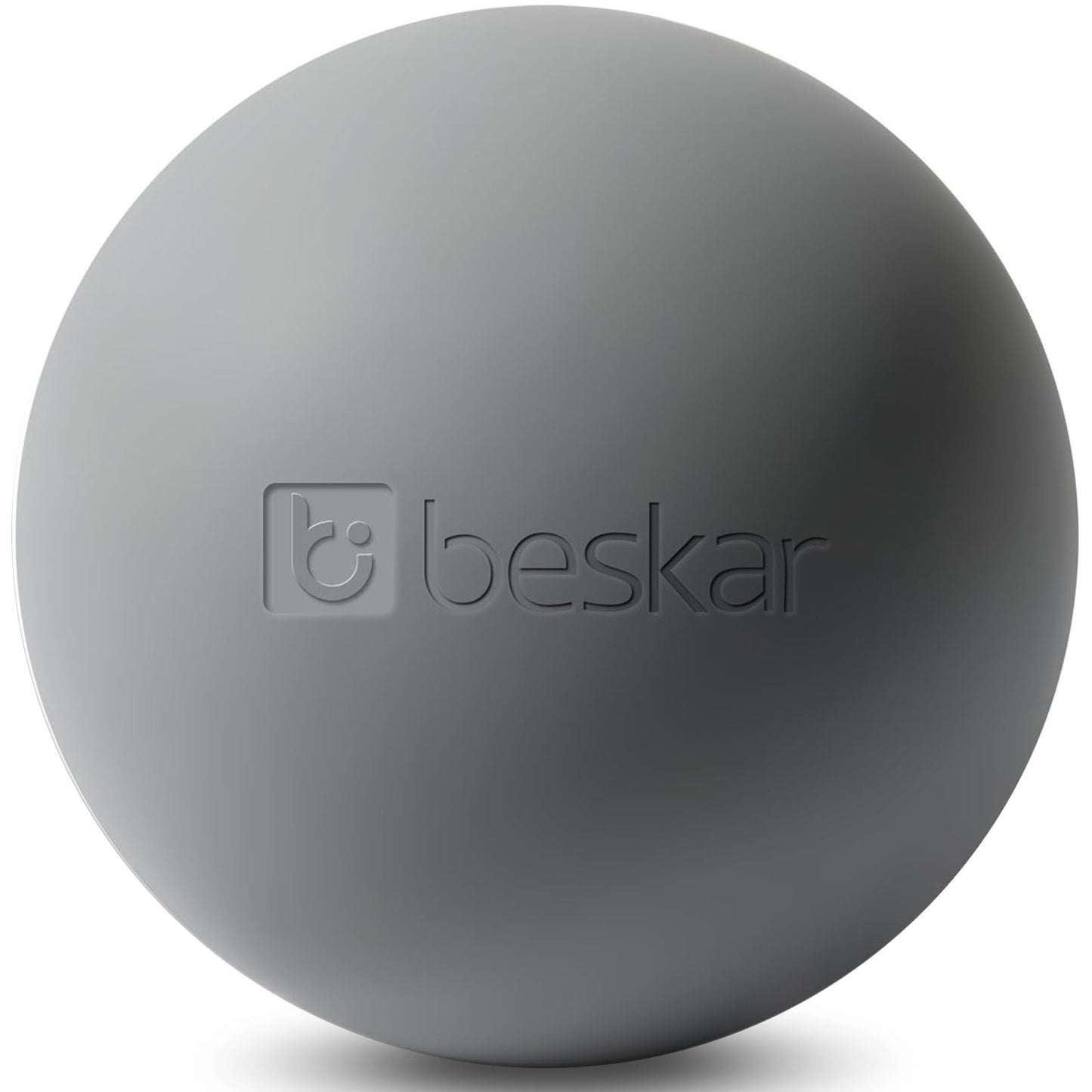 Silicone Lacrosse Massage Ball for Myofascial Release and Plantar Fasciitis Relief - Gray