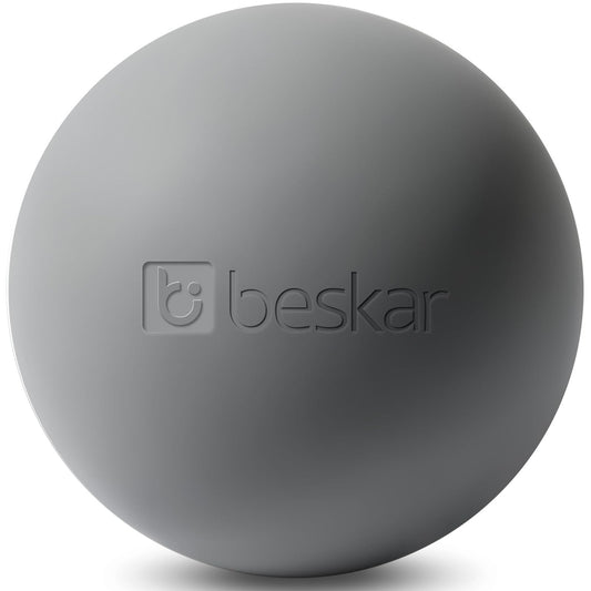 Silicone Lacrosse Massage Ball for Myofascial Release and Plantar Fasciitis Relief - Gray