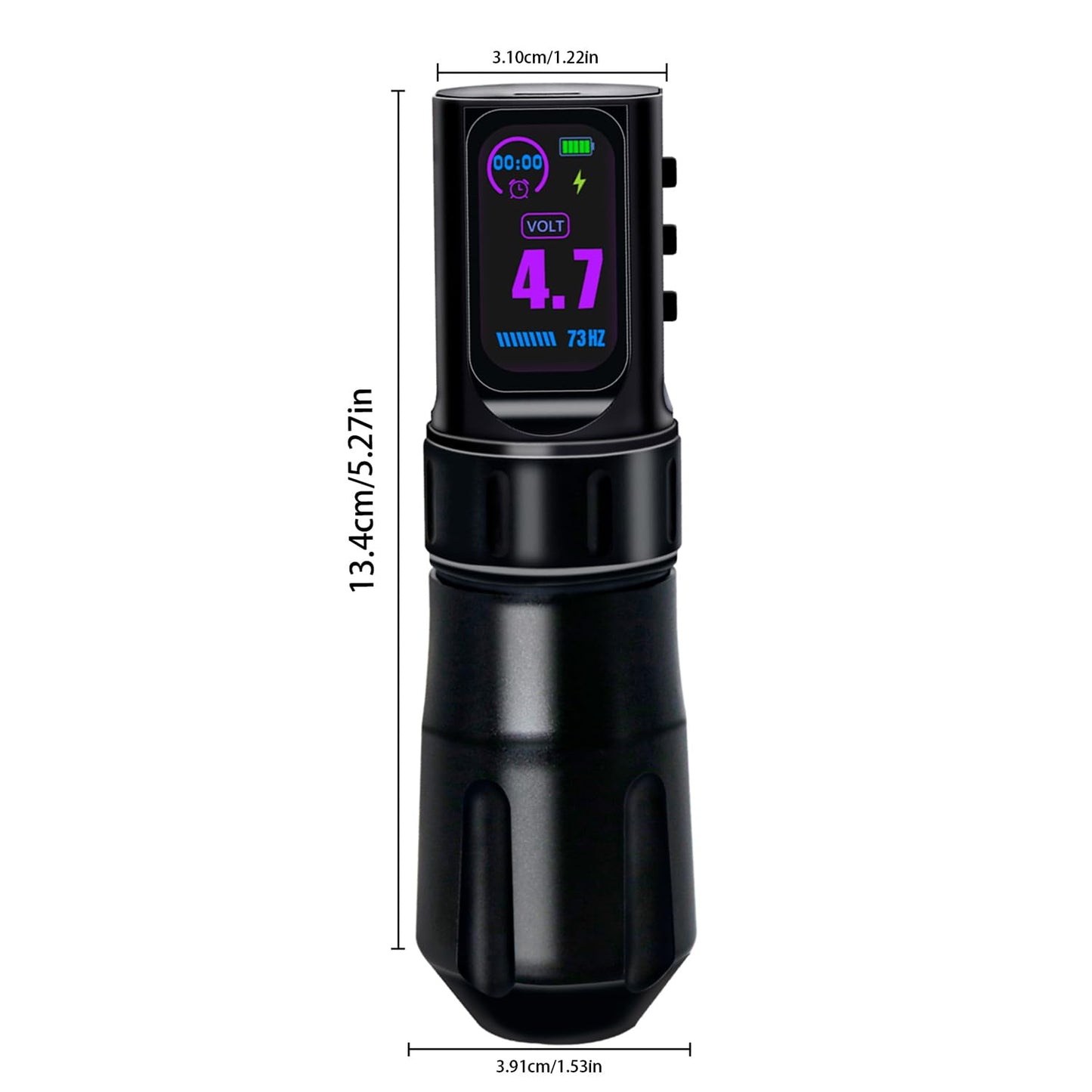 Wireless Tattoo Pen Kit with Large IPS Screen, 1800mAh Battery, 4-12V Adjustable, 20 Cartridges, Practice Inks & Accessories