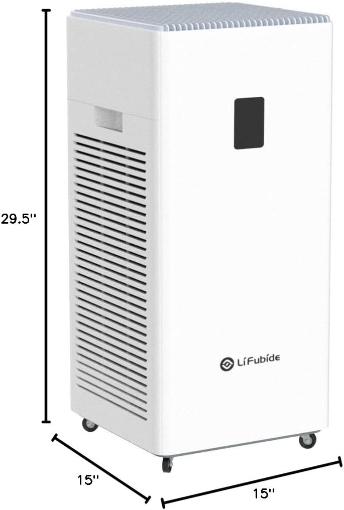 Lifubide Y1000 Air Purifier - H13 HEPA, Quiet Operation, 4555 Sq.Ft Coverage