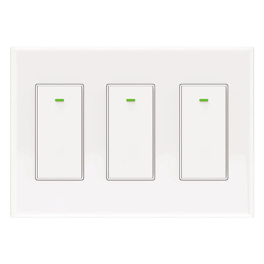 3-Gang Smart WiFi Light Switch Compatible with Alexa and Google Assistant
