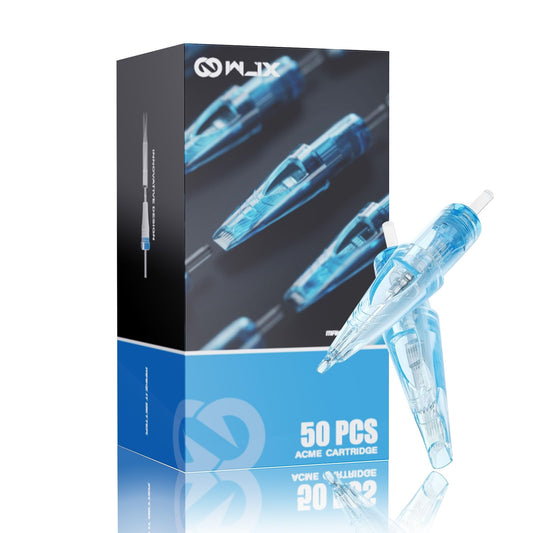 Mixed Size Tattoo Cartridge Needles 50-Piece Set - #12 Round Liner Shader Magnum