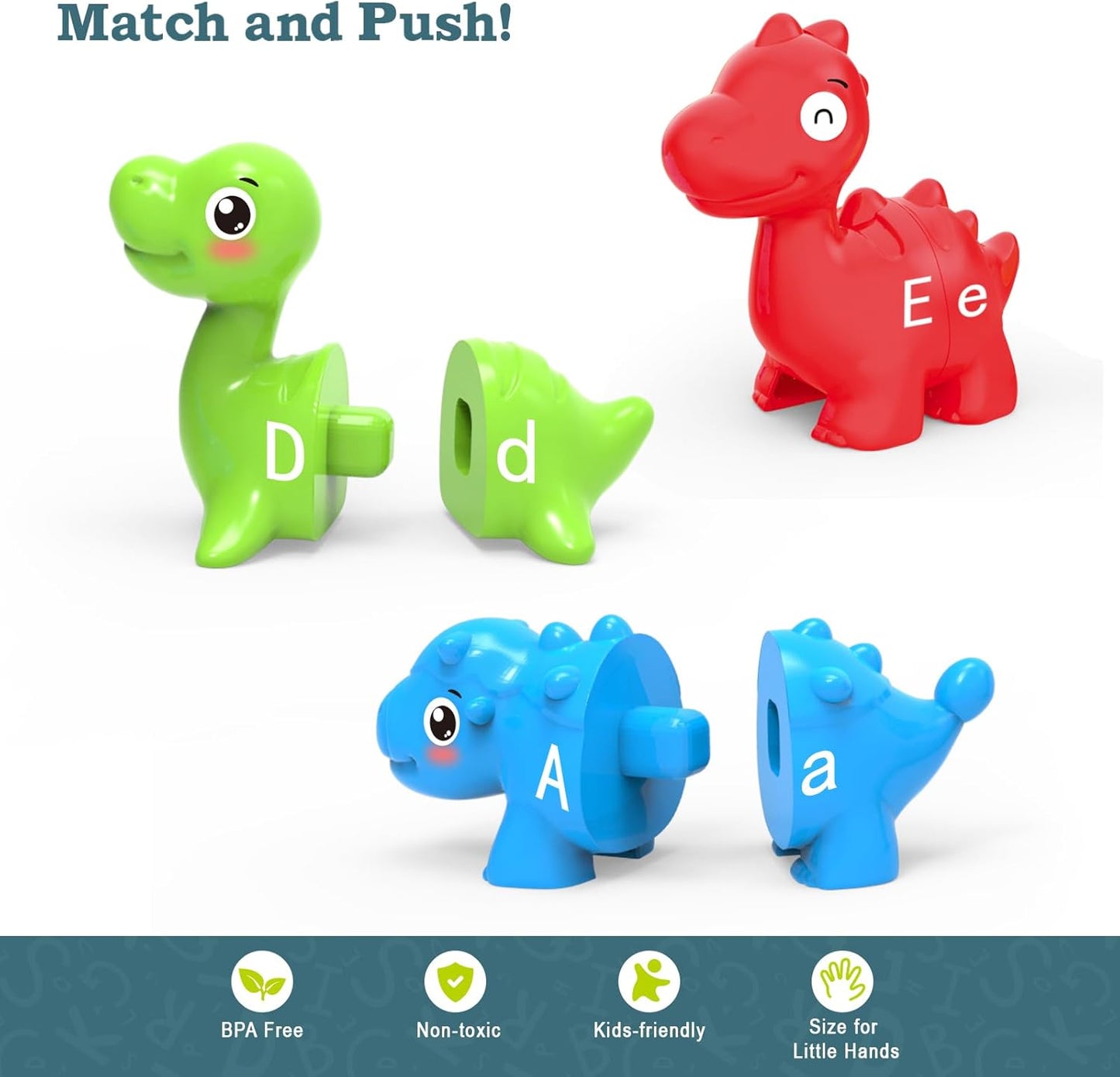 ABC Dinosaur Alphabet Match Game - Educational Toys for Toddlers 2-5 Years