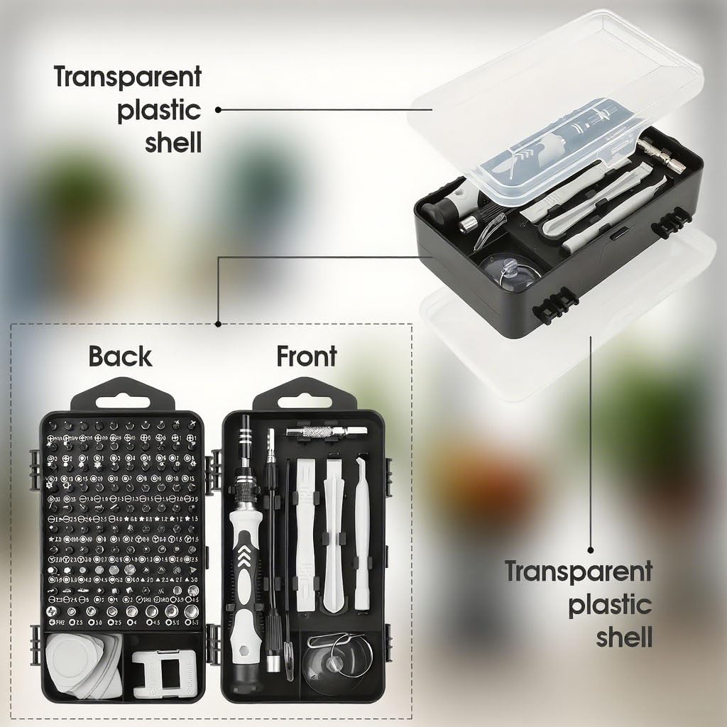 115-in-1 Precision Screwdriver Set - Professional Electronics Repair Tool Kit with CR-V Bits