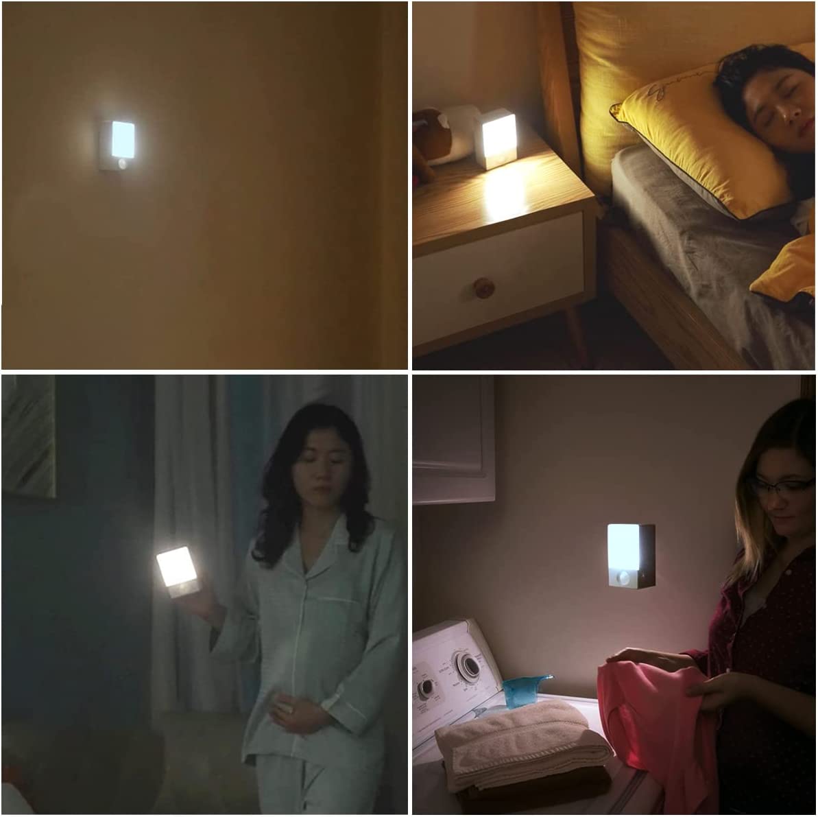 USB Rechargeable Portable LED Wireless Night Light w/ Motion Detector