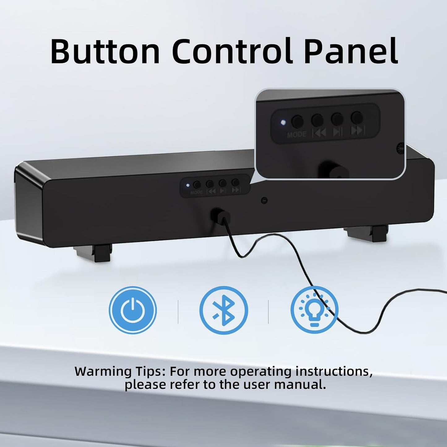 Enhance Your Audio Experience with USB-Powered Desktop Bluetooth Soundbar