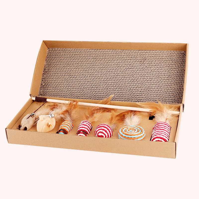 Interactive 7-Piece Cat Toy Set: Engage Your Indoor Cat with Variety