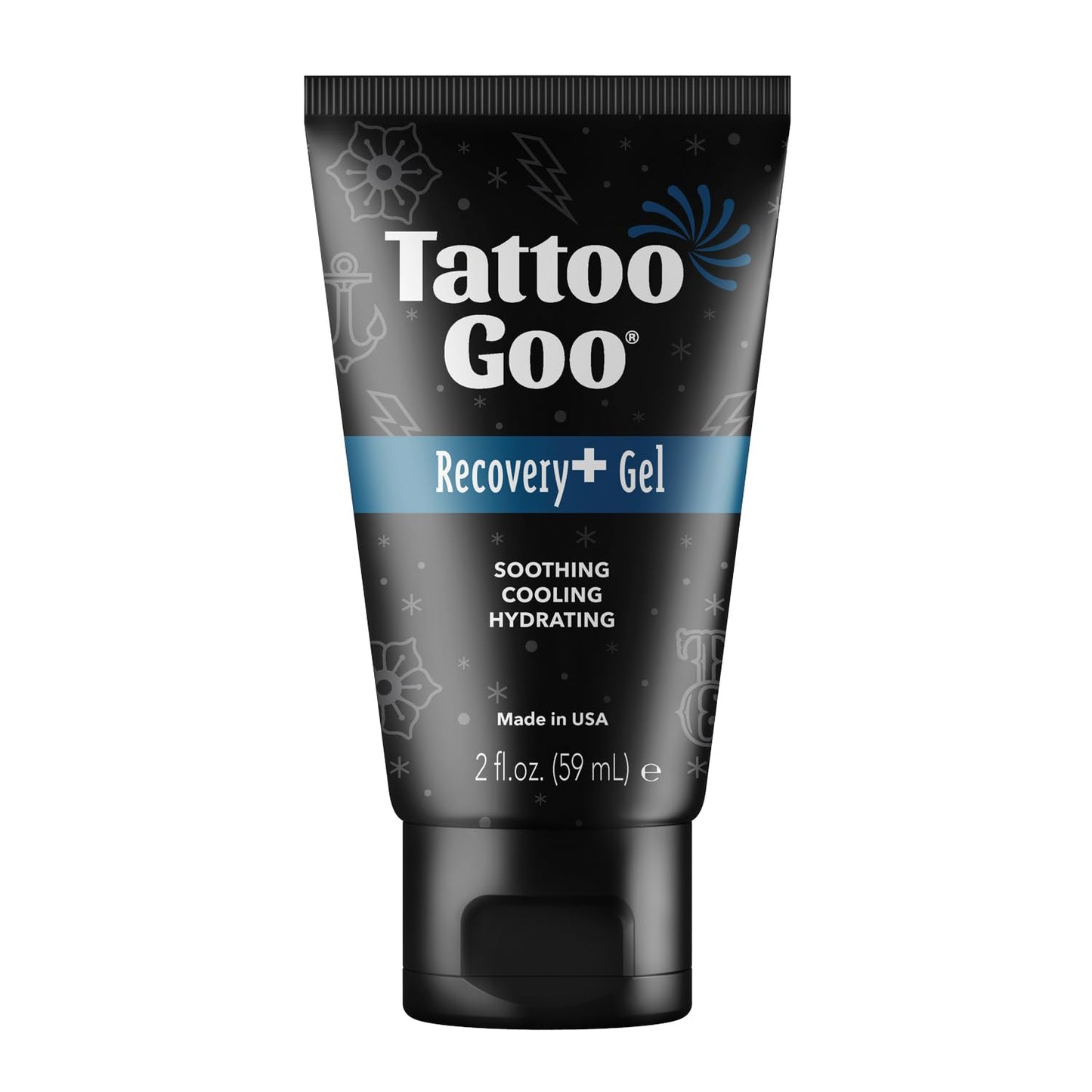 Tattoo Goo Recovery Gel for Tattoo Aftercare - 2 oz (60 ml) - Hydrating & Brightening Gel with Panthenol, Allantoin & Glycerin