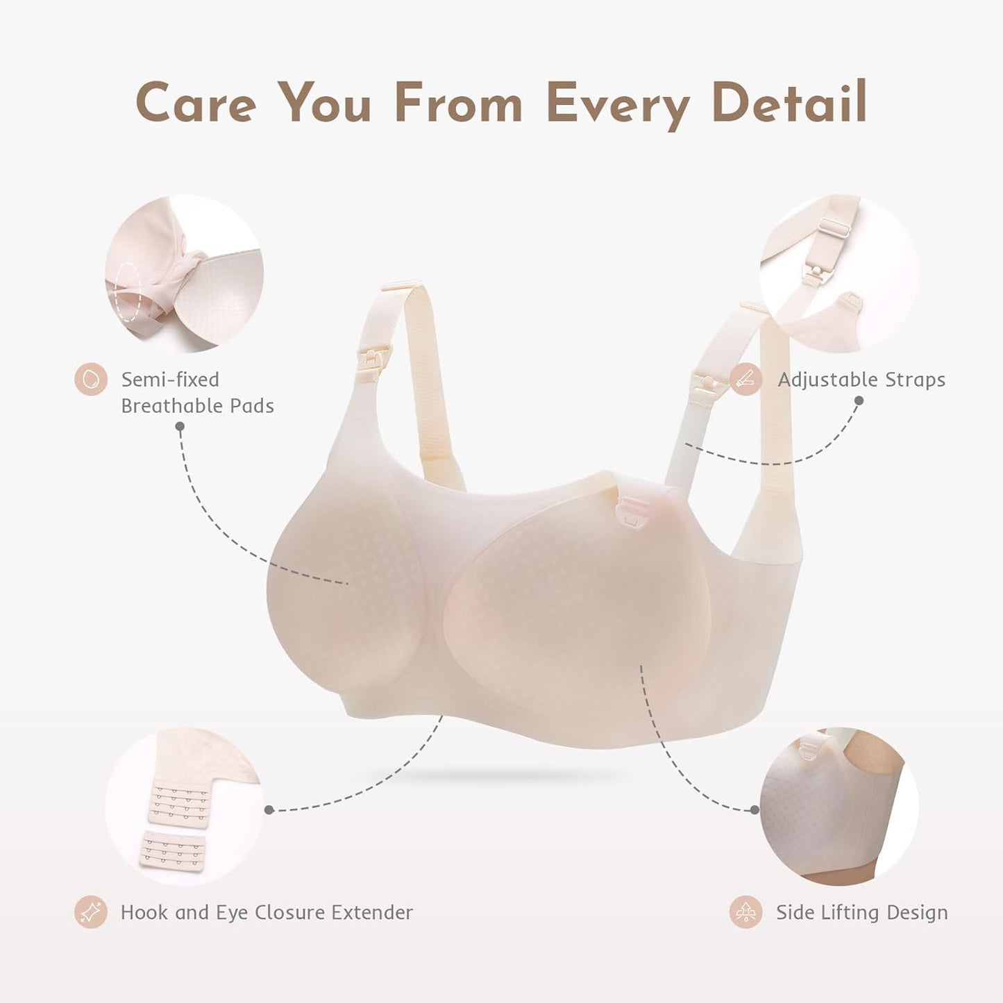 Ultra Comfort 3-Pack XL Nursing Bras for Breastfeeding - Seamless, Breathable Mesh & Natural Shape Support for Maternity & Pregnancy