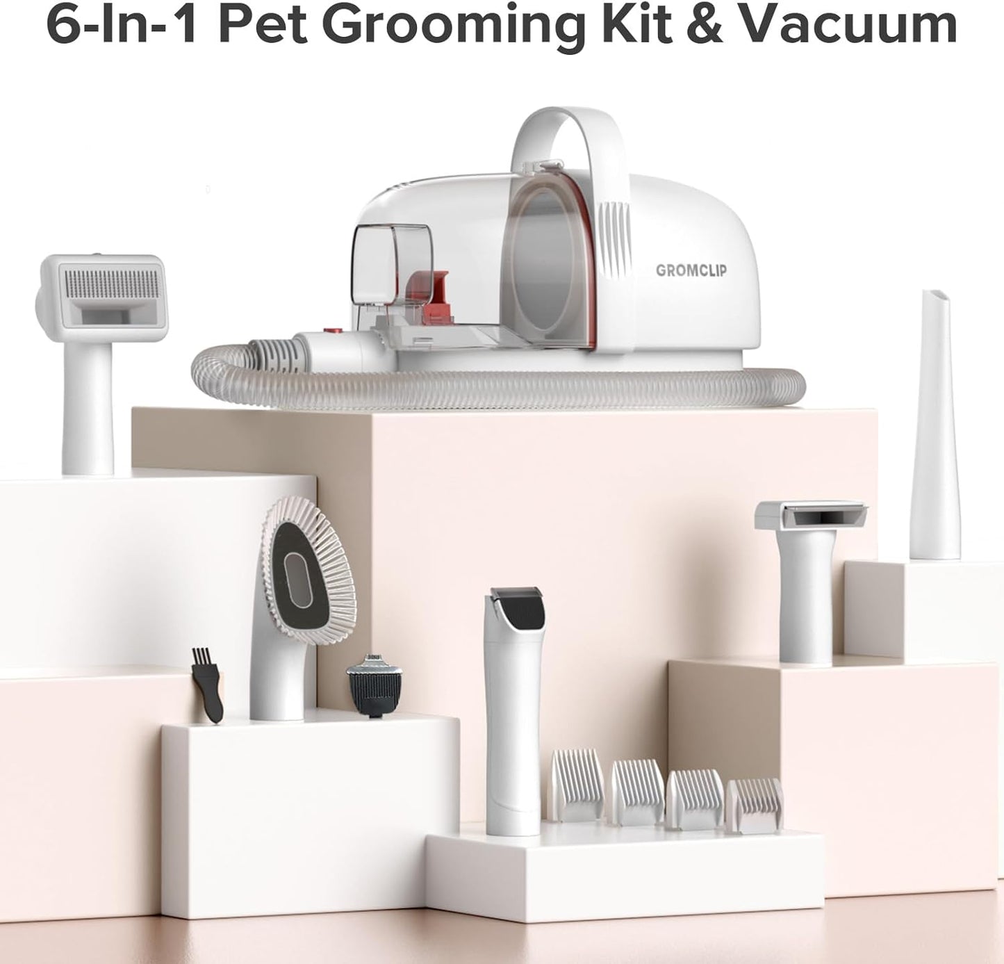 Maximize Home Pet Grooming Efficiency with Our 1.8L Low-Noise Dog Hair Vacuum Kit