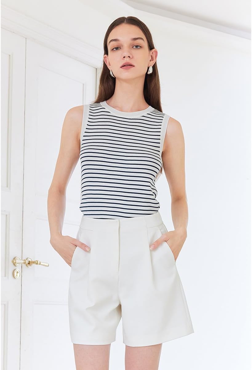 Stylish Women's Striped Sweater Tank Tops for Casual & Summer Wear