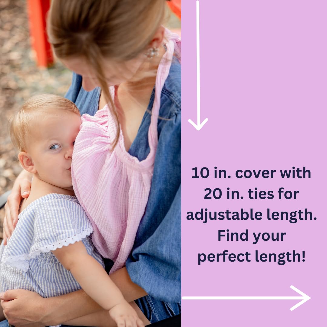 3-Pack 100% Cotton Muslin Breastfeeding Nursing Covers - Minimal Coverage