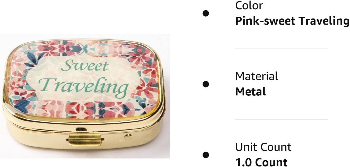 Travel-Friendly Metal Pill Organizer for Medications and Supplements - Compact and Secure Storage Solution
