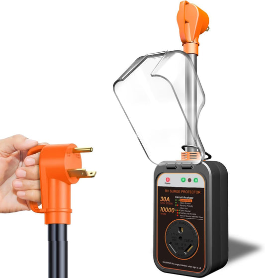 30 Amp RV Surge Protector & Circuit Analyzer (10,000 Joules) for Safe Travel