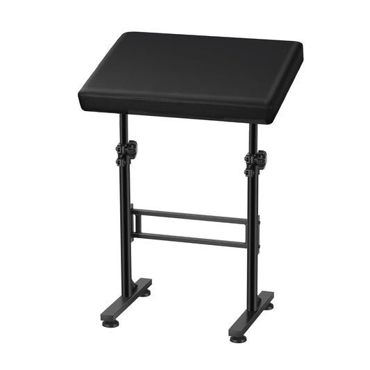 XXL Tattoo Arm Rest Stand with 23.4 x 13.8 in (59.4 x 35.1 cm) Soft Pillow, Adjustable 24.8-40.6 in Height, 360° Rotation, Iron Base