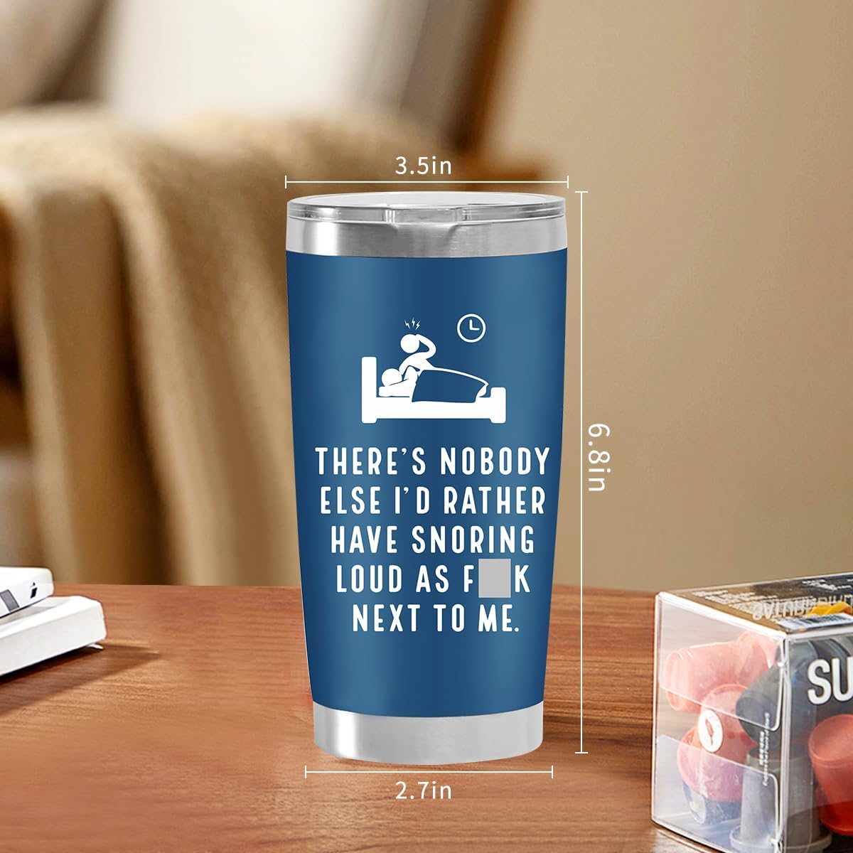 Blue Stainless Steel Tumbler 20oz - Perfect Gift for Any Occasion: Birthdays, Valentine's, Christmas