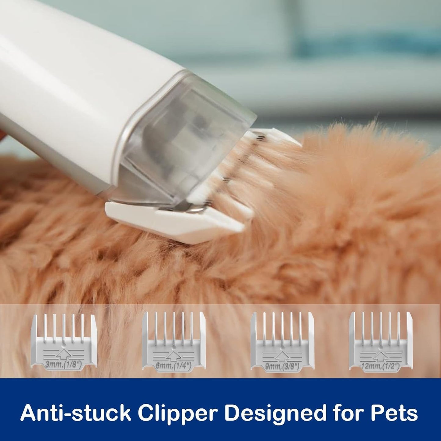 Maximize Pet Hair Clean-Up with a 3.4L Dog Vacuum Groomer and Hair Clipper, Electric Blue