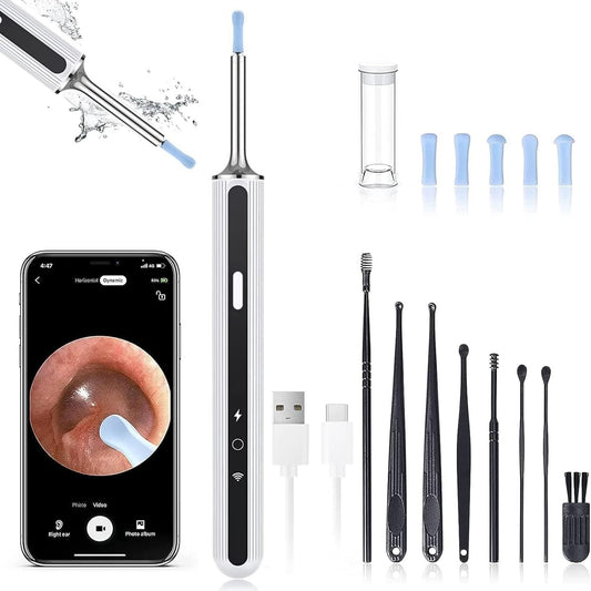 Comprehensive Earwax Removal Tool with Camera for iOS & Android, Features HD Video