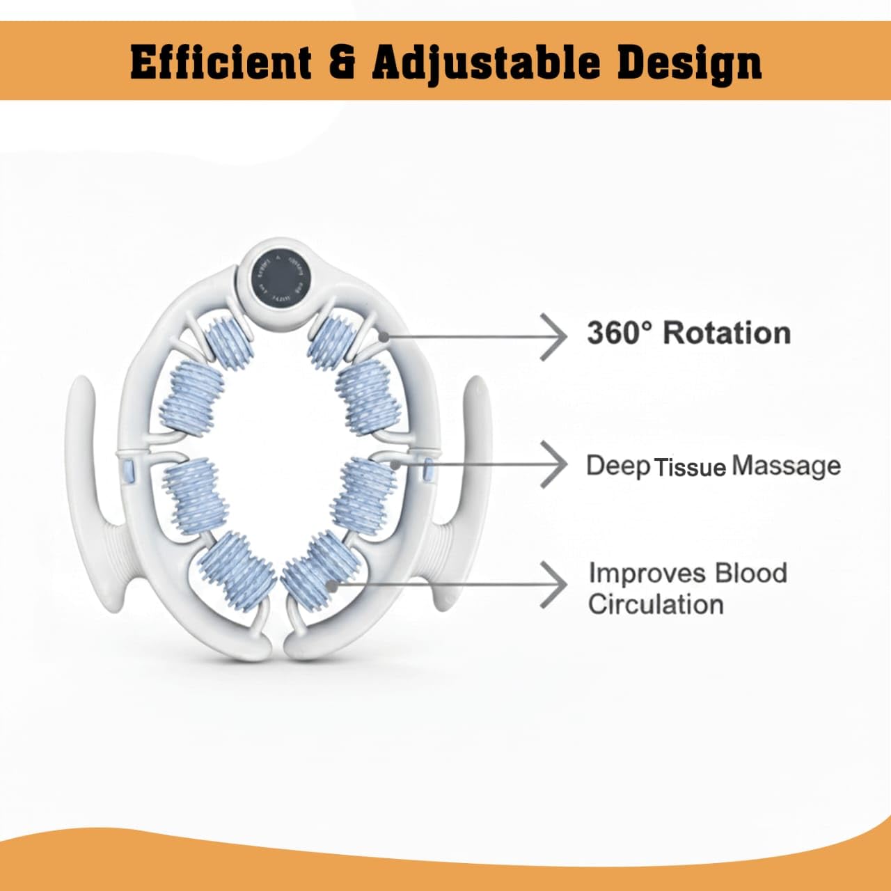 Anti-Cellulite Roller Massager for Legs & Body - Lymphatic Drainage & Fascia Tool, Blue
