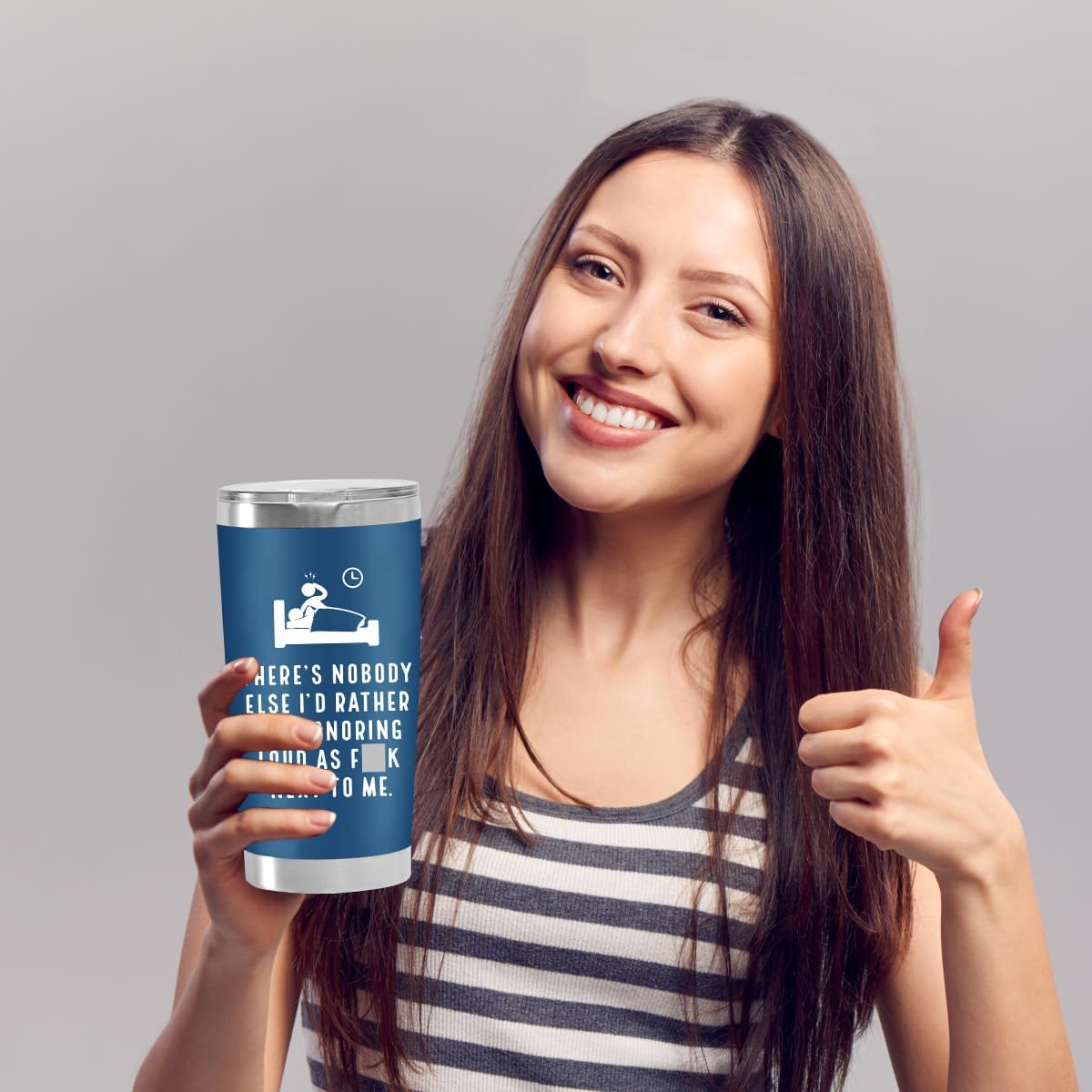 Blue Stainless Steel Tumbler 20oz - Perfect Gift for Any Occasion: Birthdays, Valentine's, Christmas