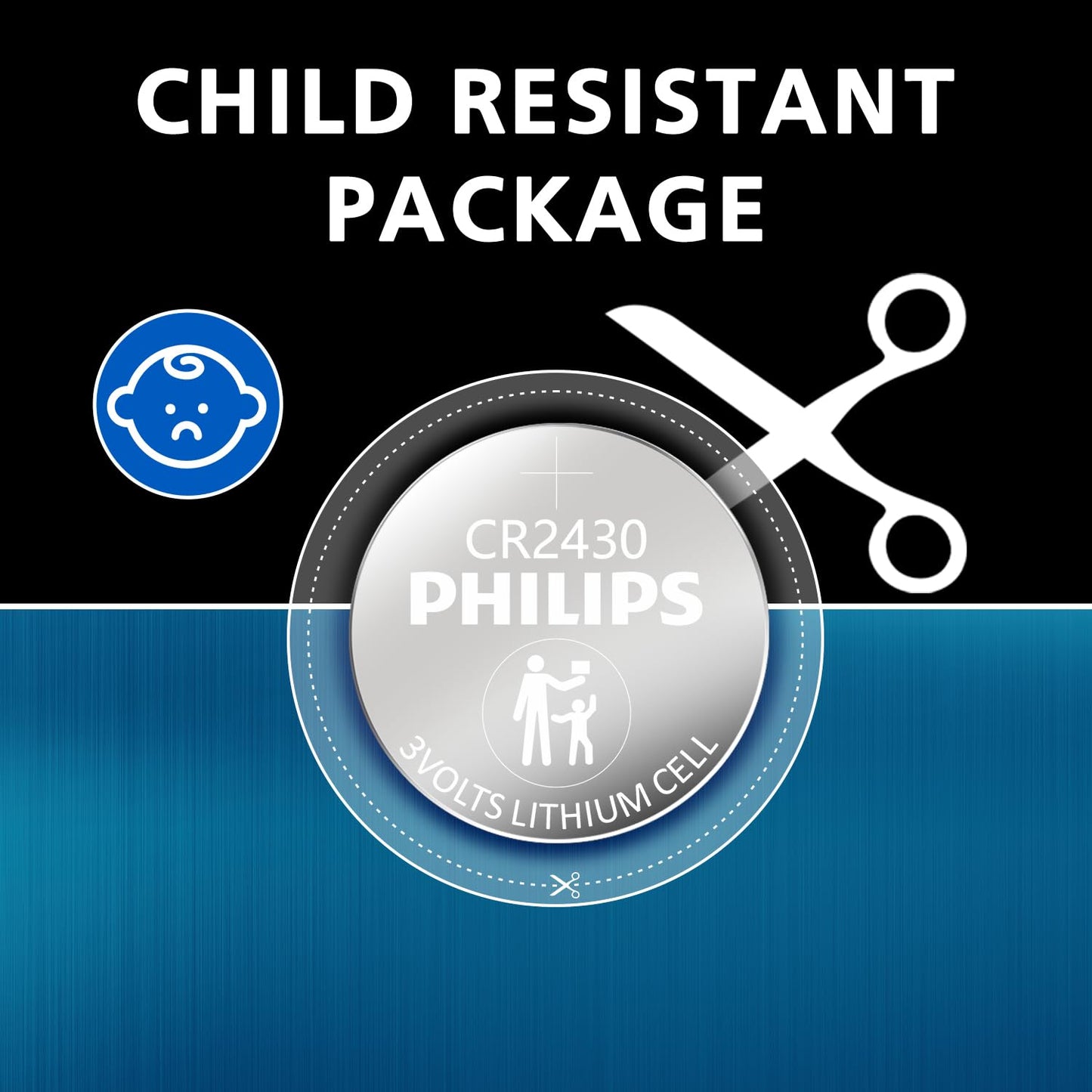 Philips CR2430 3V Lithium Coin Cell Battery, 20 Pack