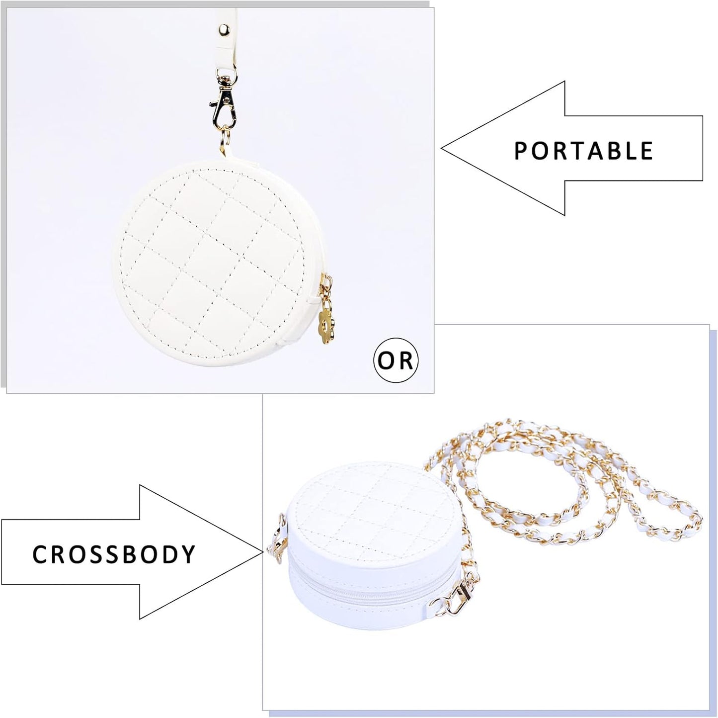Mini Jewelry Travel Case: Portable Organizer for Rings, Earrings, Necklaces - Holds Everything!