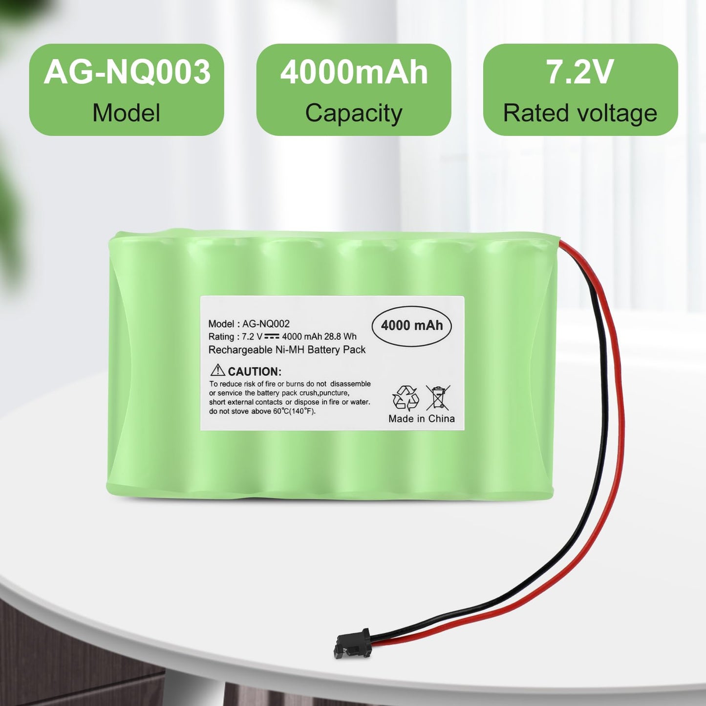 DSC IMPASSA 9057 Replacement Battery for ADT SCW9055 SCW9057 Alarm Systems 7.2V 28.8Wh