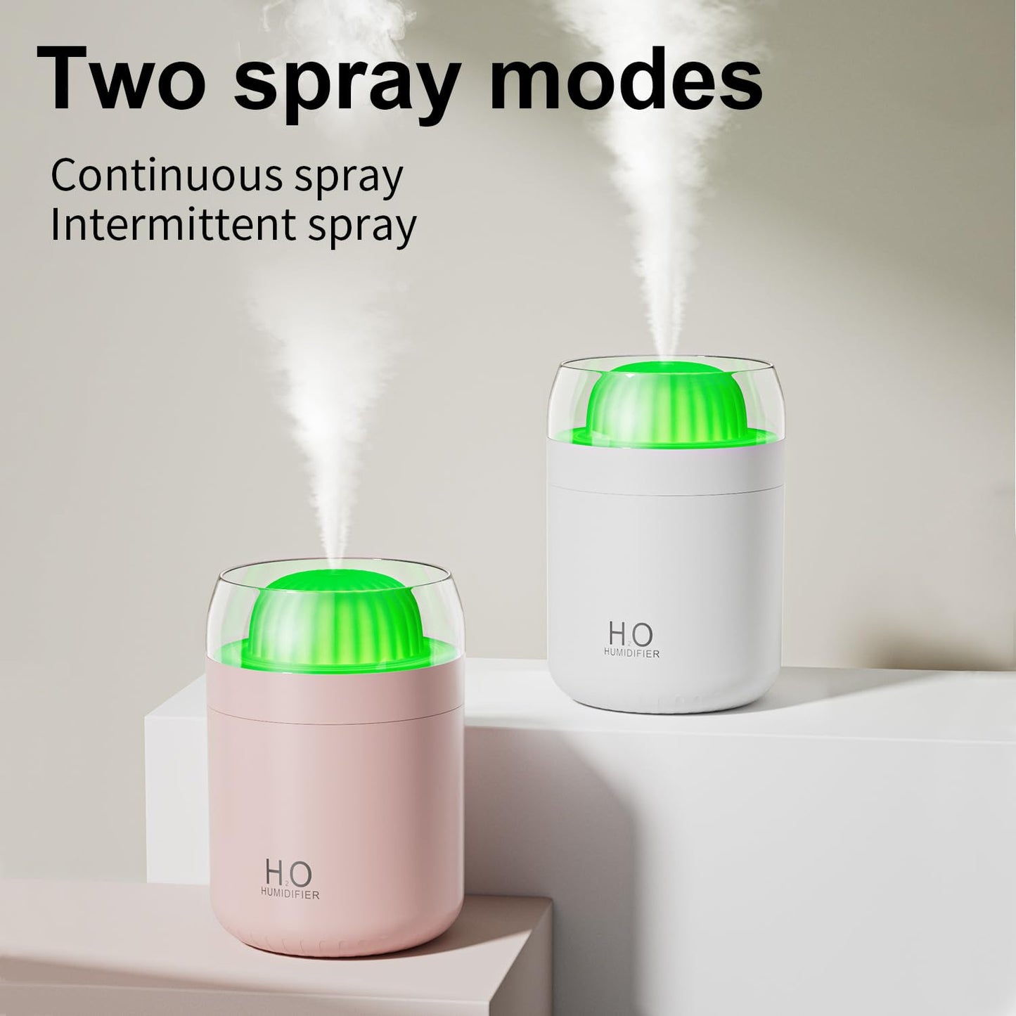 Cactus Mini Humidifier - 500ml Cool Mist Desk Humidifier with Night Light & Auto Shut-Off